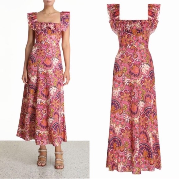 Nwt Zimmermann Fiesta Ruffle Neck Long 